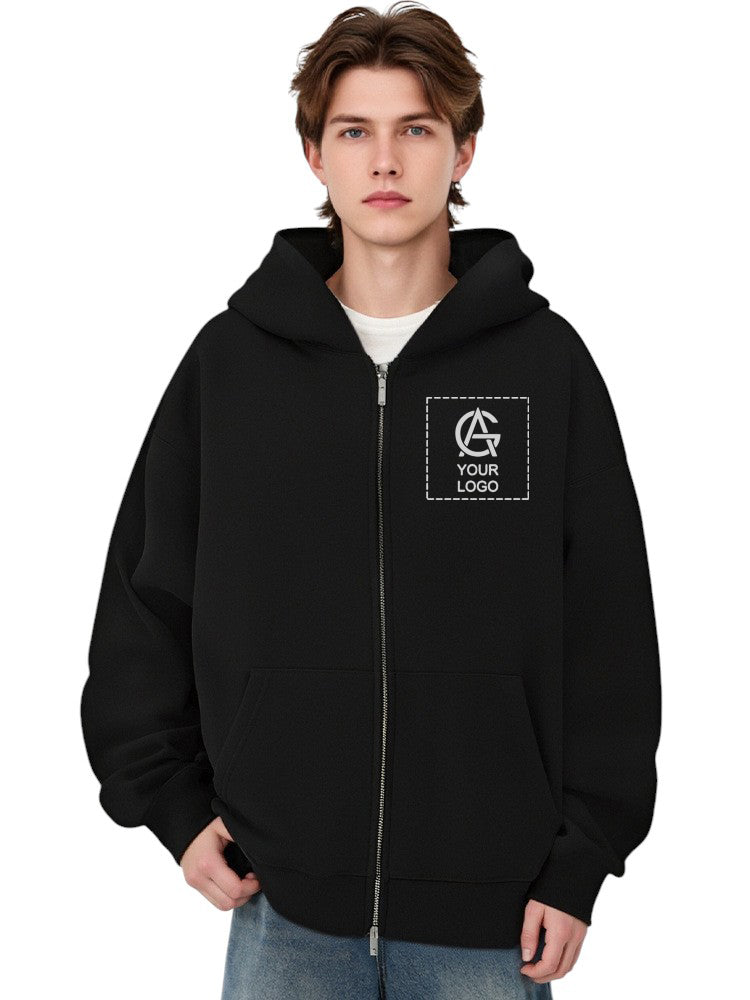 420GSM Heavyweight Trendy Hooded Zipper Sweatshirt