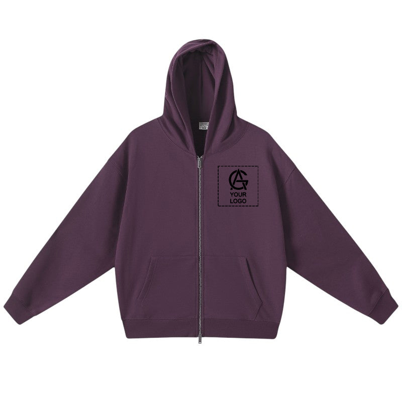 420GSM Heavyweight Trendy Hooded Zipper Sweatshirt