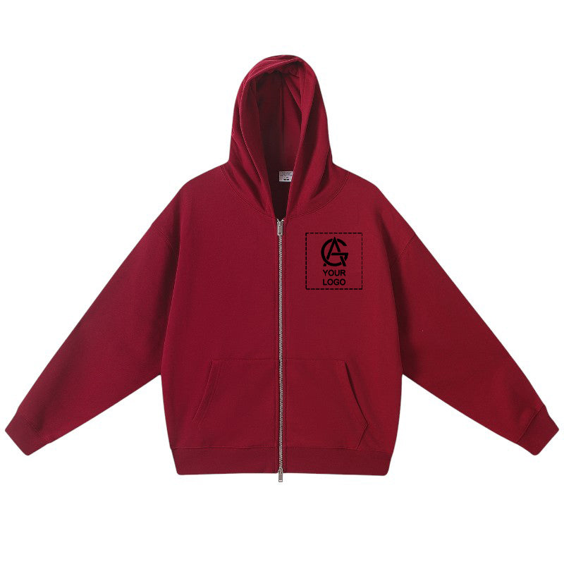 420GSM Heavyweight Trendy Hooded Zipper Sweatshirt