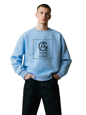 450GSM pure cotton round neck pullover sweatshirt