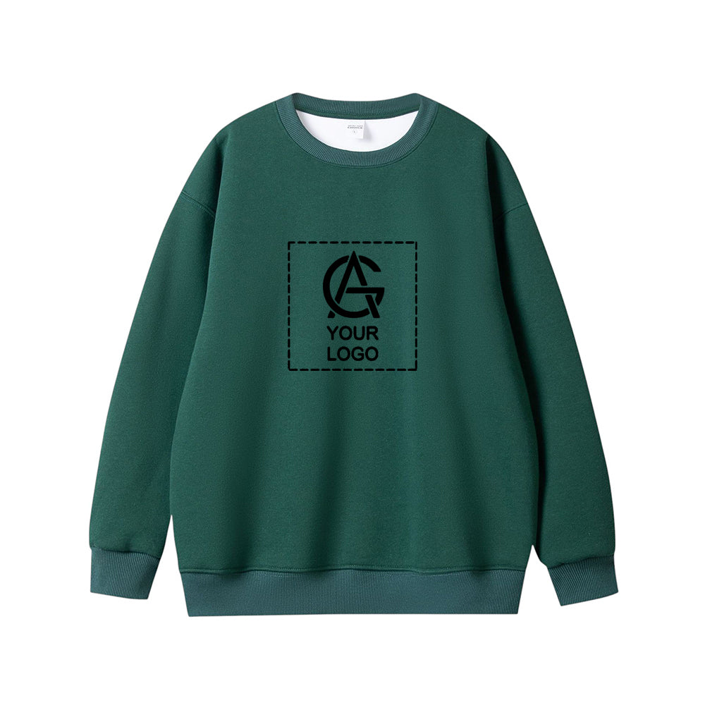 450GSM pure cotton round neck pullover sweatshirt