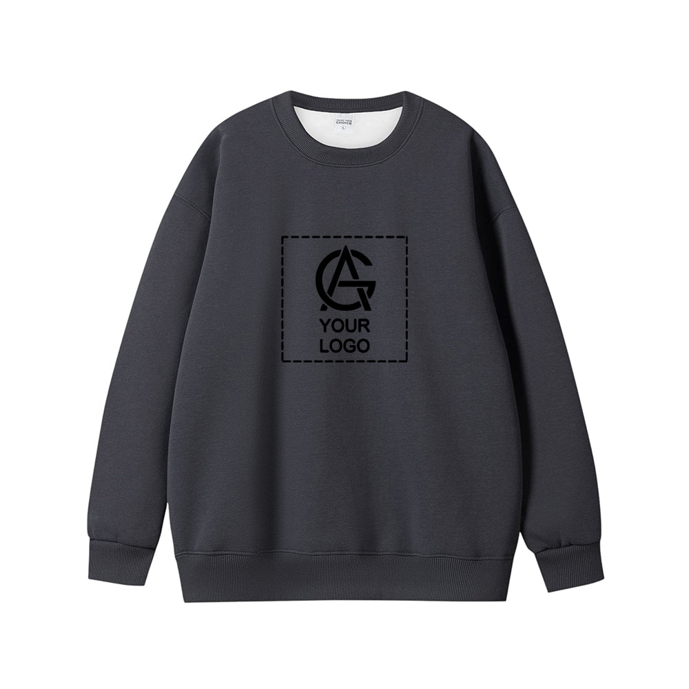 450GSM pure cotton round neck pullover sweatshirt