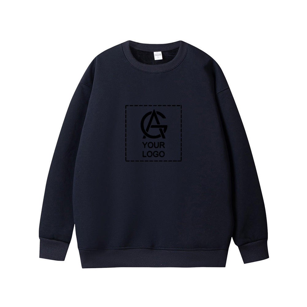 450GSM pure cotton round neck pullover sweatshirt