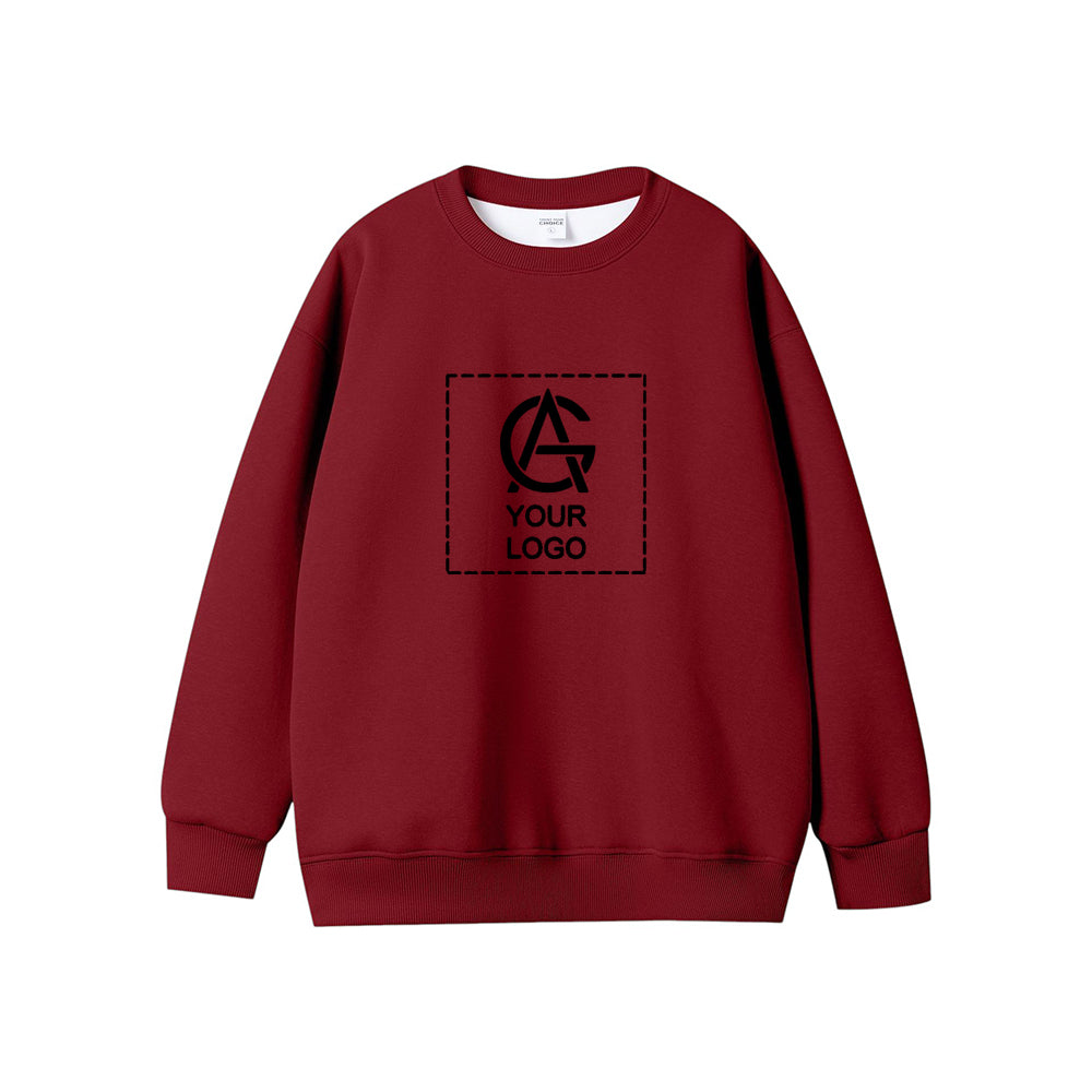 450GSM pure cotton round neck pullover sweatshirt