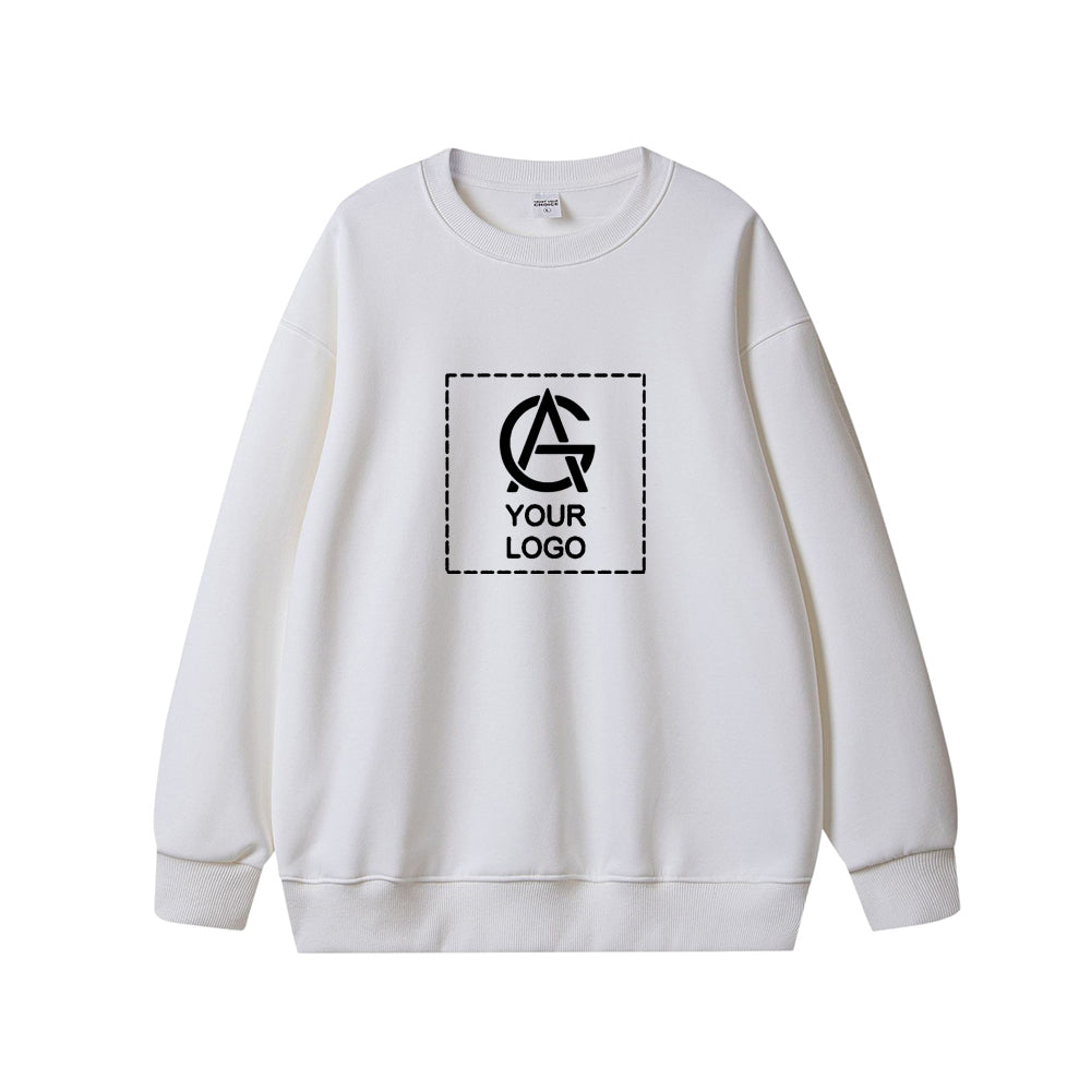 450GSM pure cotton round neck pullover sweatshirt