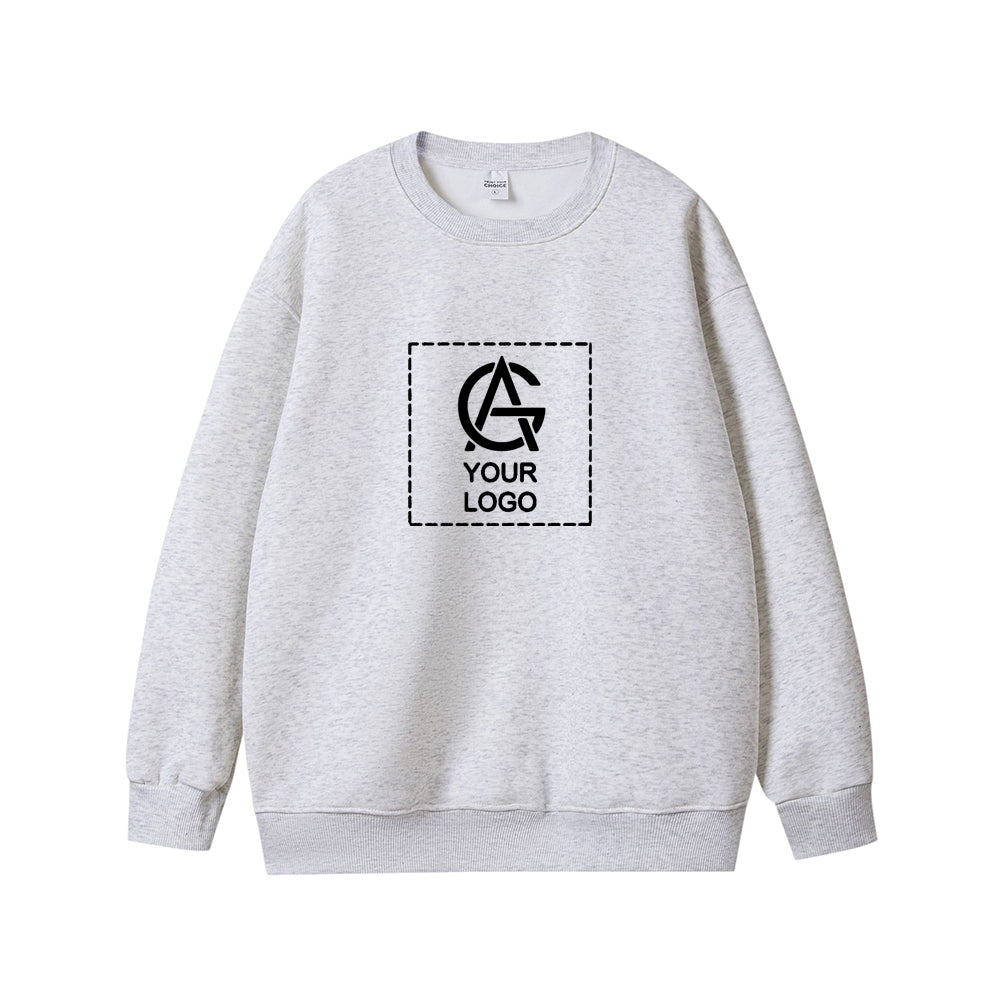 450GSM pure cotton round neck pullover sweatshirt