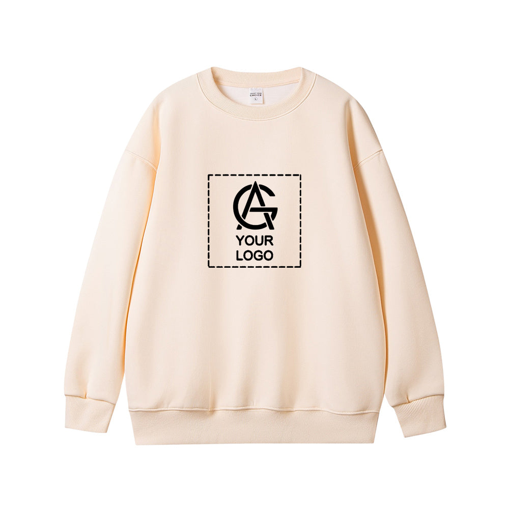 450GSM pure cotton round neck pullover sweatshirt