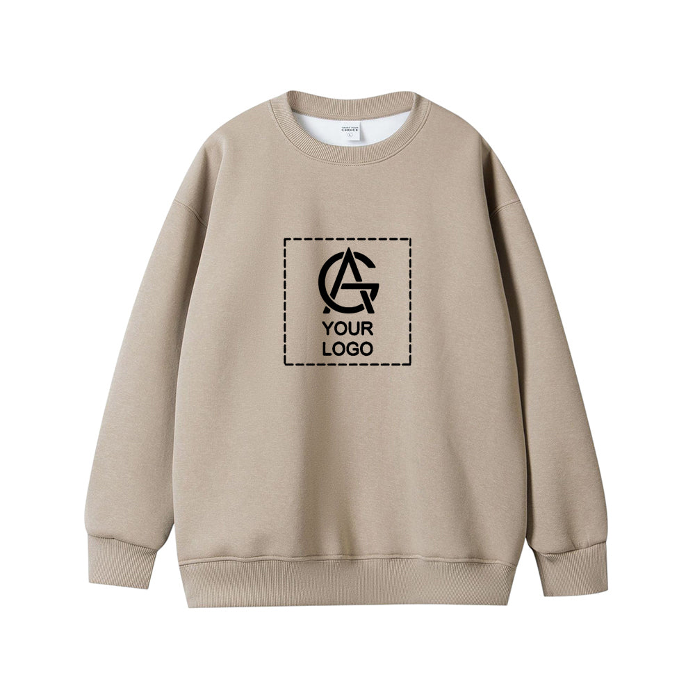 450GSM pure cotton round neck pullover sweatshirt