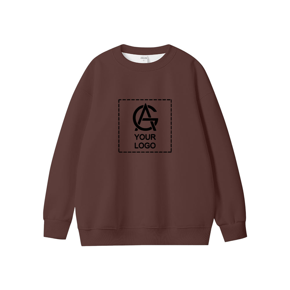 450GSM pure cotton round neck pullover sweatshirt