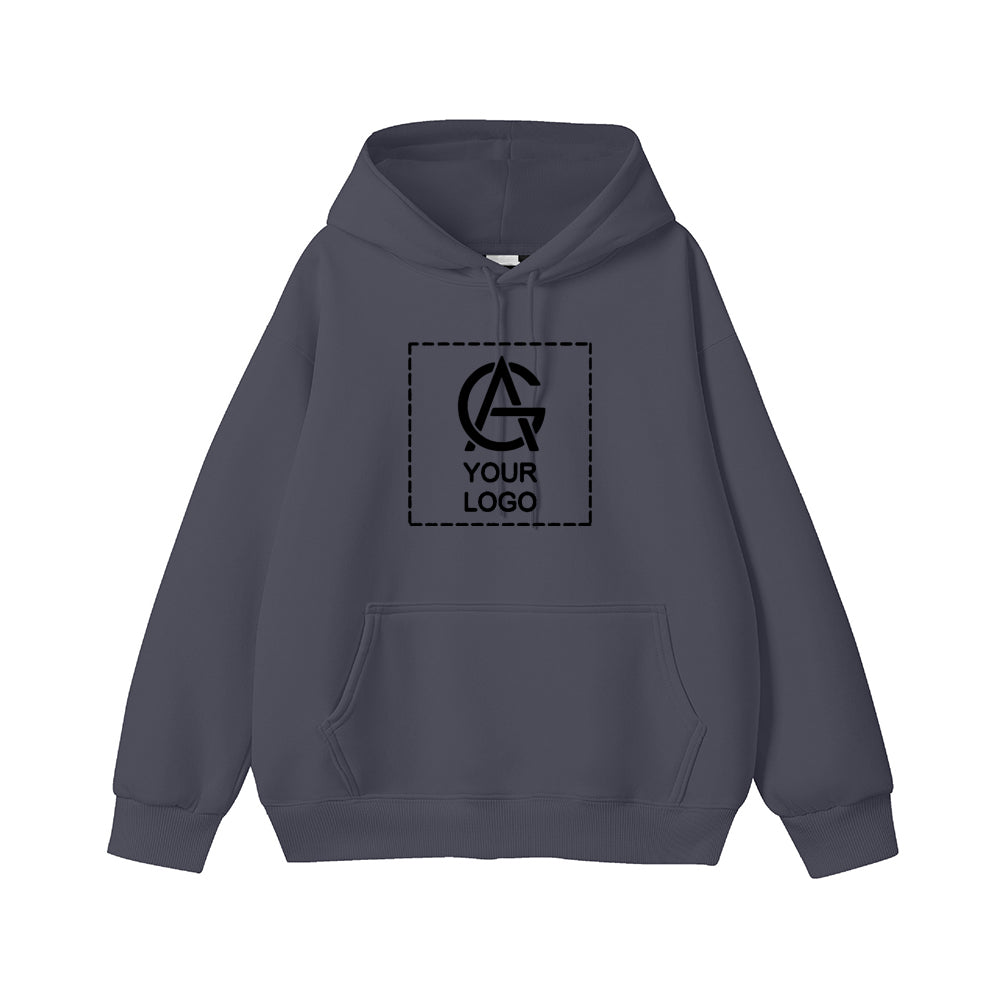 450GSM Heavyweight Pure Cotton Hooded Pullover Pocket Sweatshirt
