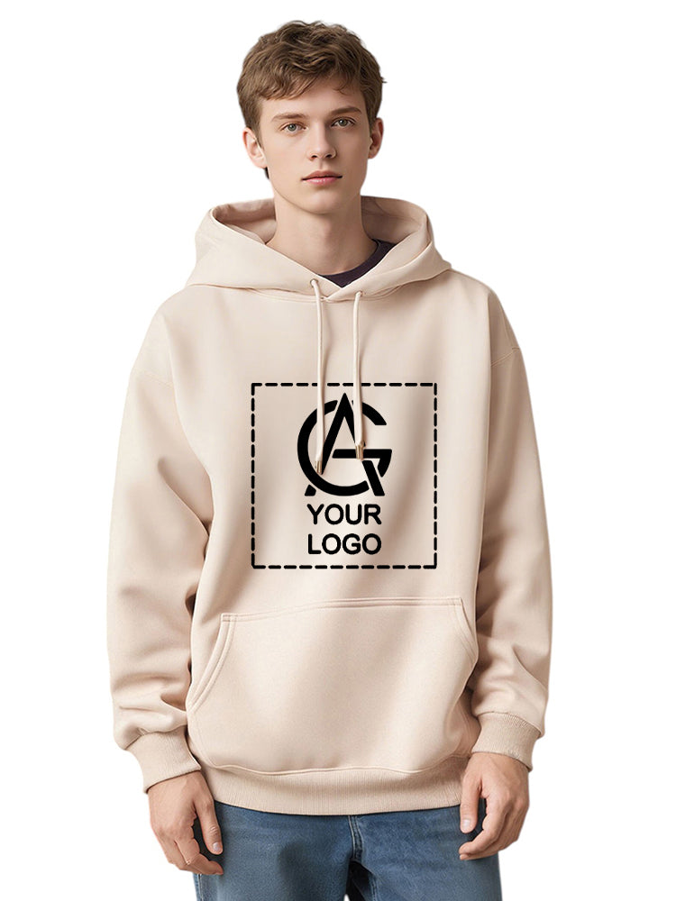 450GSM Heavyweight Pure Cotton Hooded Pullover Pocket Sweatshirt