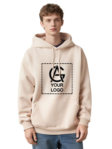 450GSM Heavyweight Pure Cotton Hooded Pullover Pocket Sweatshirt
