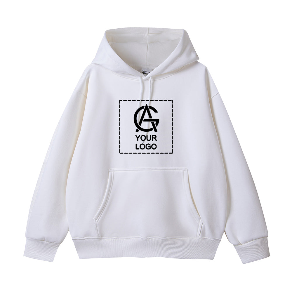 450GSM Heavyweight Pure Cotton Hooded Pullover Pocket Sweatshirt