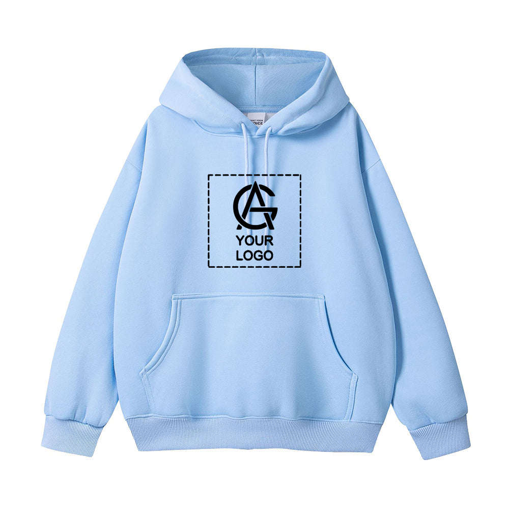 450GSM Heavyweight Pure Cotton Hooded Pullover Pocket Sweatshirt