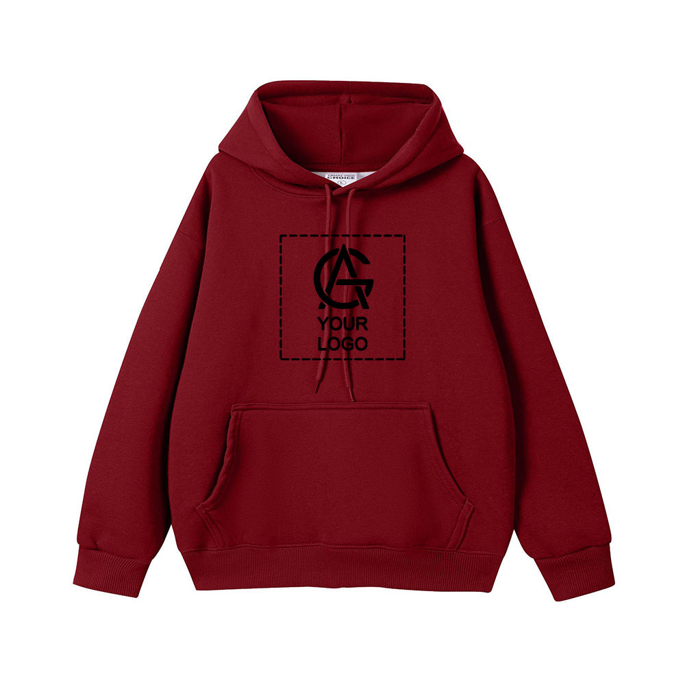 450GSM Heavyweight Pure Cotton Hooded Pullover Pocket Sweatshirt