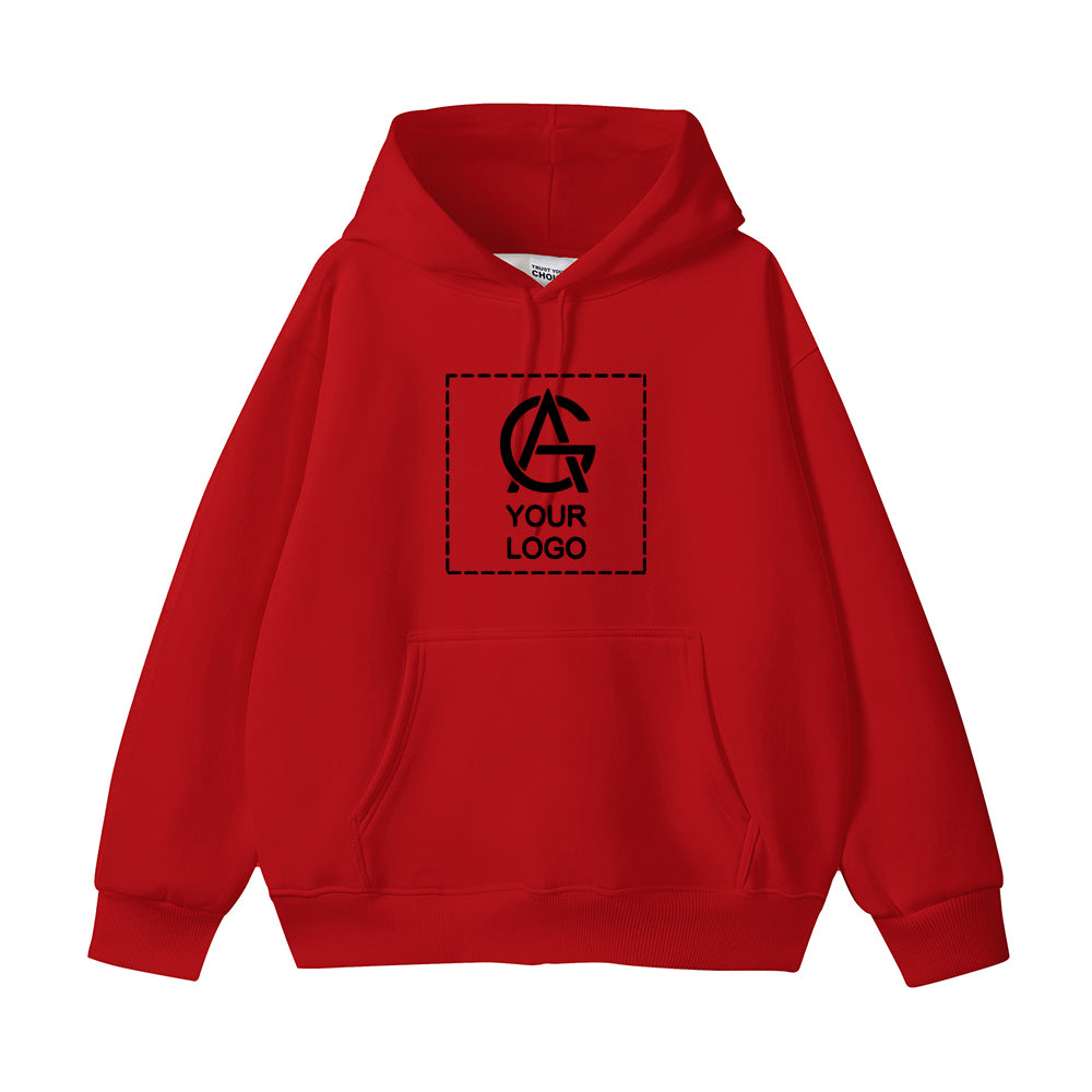 450GSM Heavyweight Pure Cotton Hooded Pullover Pocket Sweatshirt