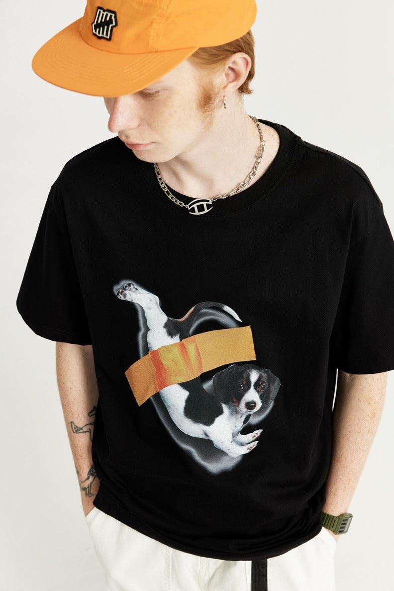 Adhesive Puppy Print T-shirt