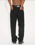 Black Knee Zipper Jeans M7D288 - UncleDon JM