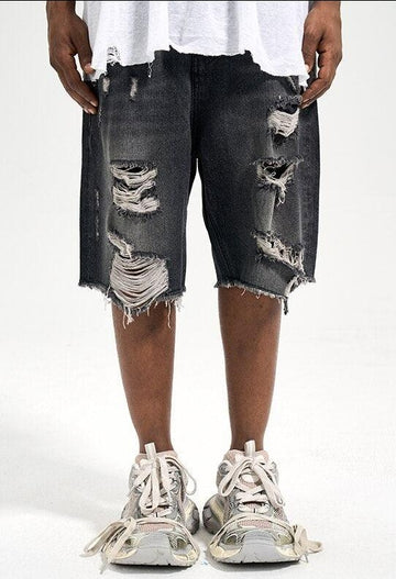 Black Ripped Jorts N058 - UncleDon JM