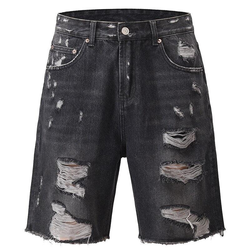 Black Ripped Jorts N058 - UncleDon JM