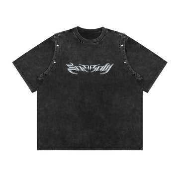 Black Rivets Tee