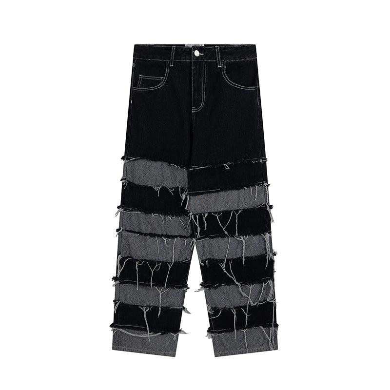 Tassel Patchwork Denim Jeans N06 - UncleDon JM