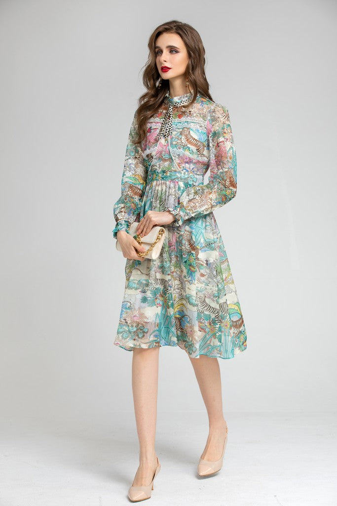 Multicolor Print Dress - Dresses