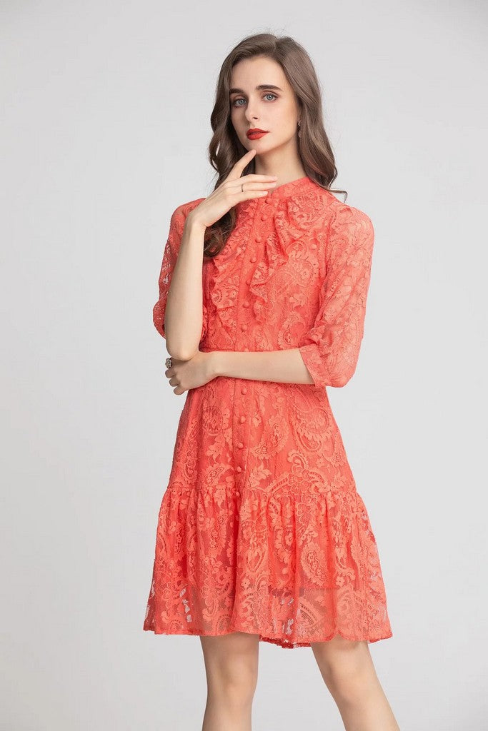 Orange Dress - Dresses