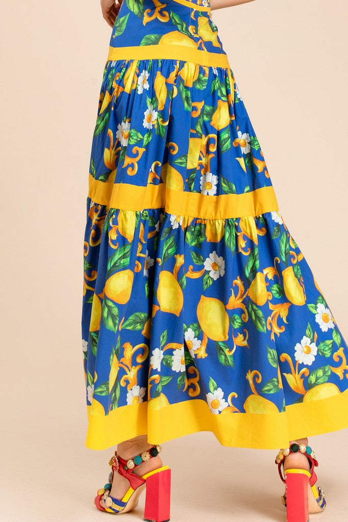 Blue & Yellow Skirt - Skirts