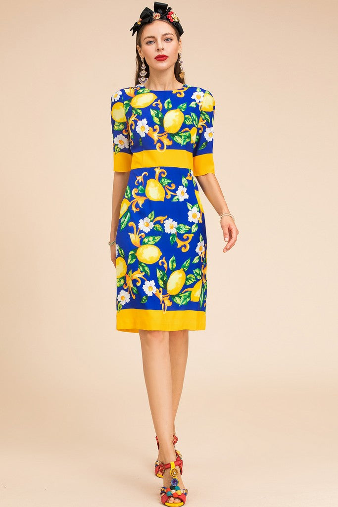 Blue & Yellow Dress - Dresses
