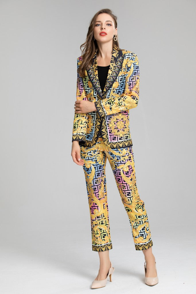 Multicolor Set (Blazer & Pants) - Suits