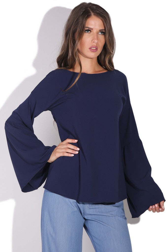 Day Navy Blouse - Blouses