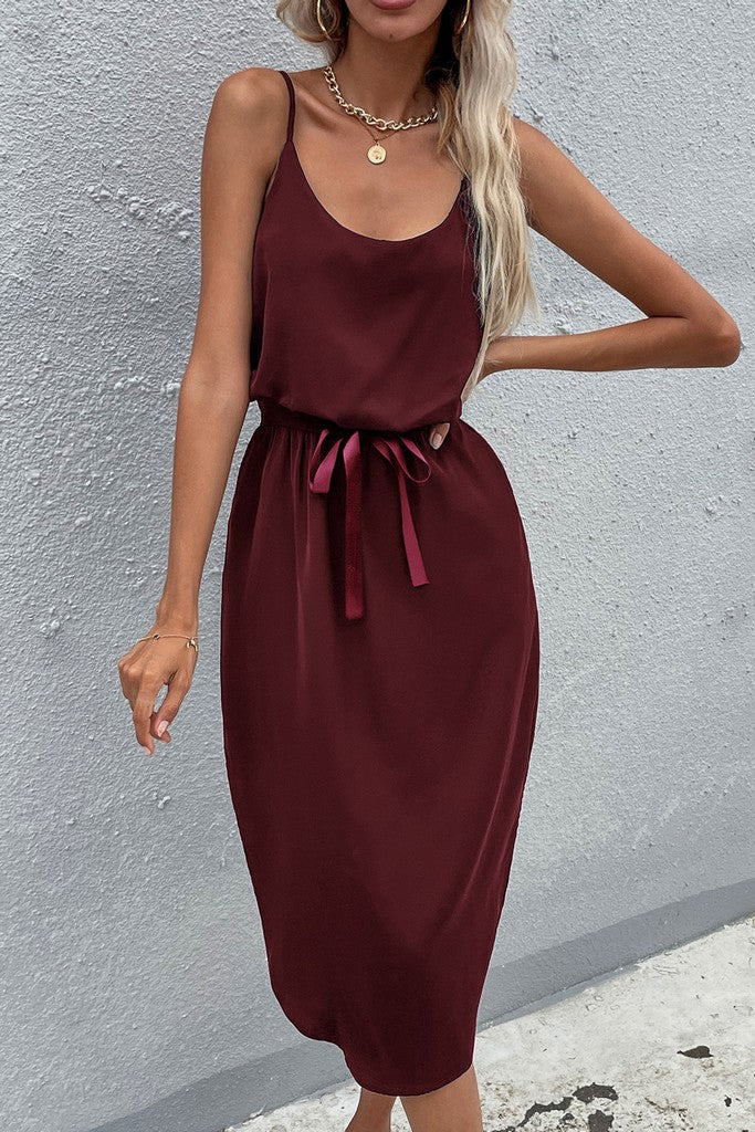 Wine red Day Dress - Dresses