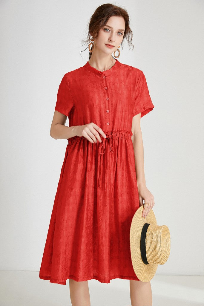 Red Day Dress - Dresses