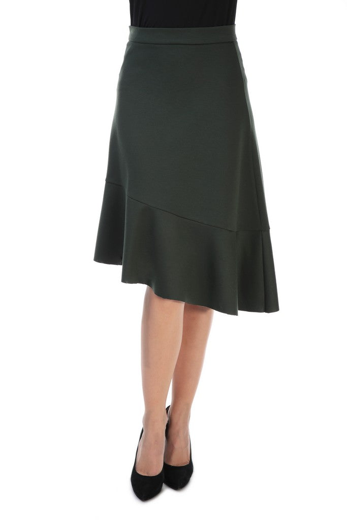 Dark Green Сocktail Skirt - Skirts
