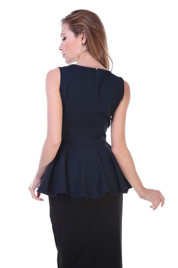 Day Navy Ruffled Blouse - Blouses
