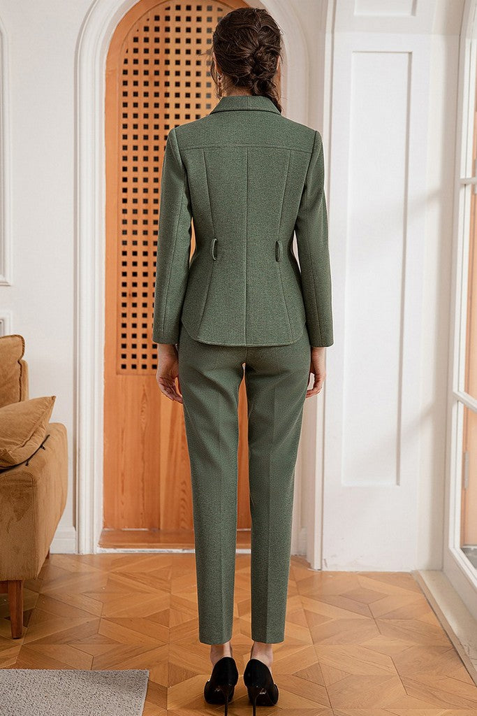 Office Set (Blazer & Pants) Green set - Suits