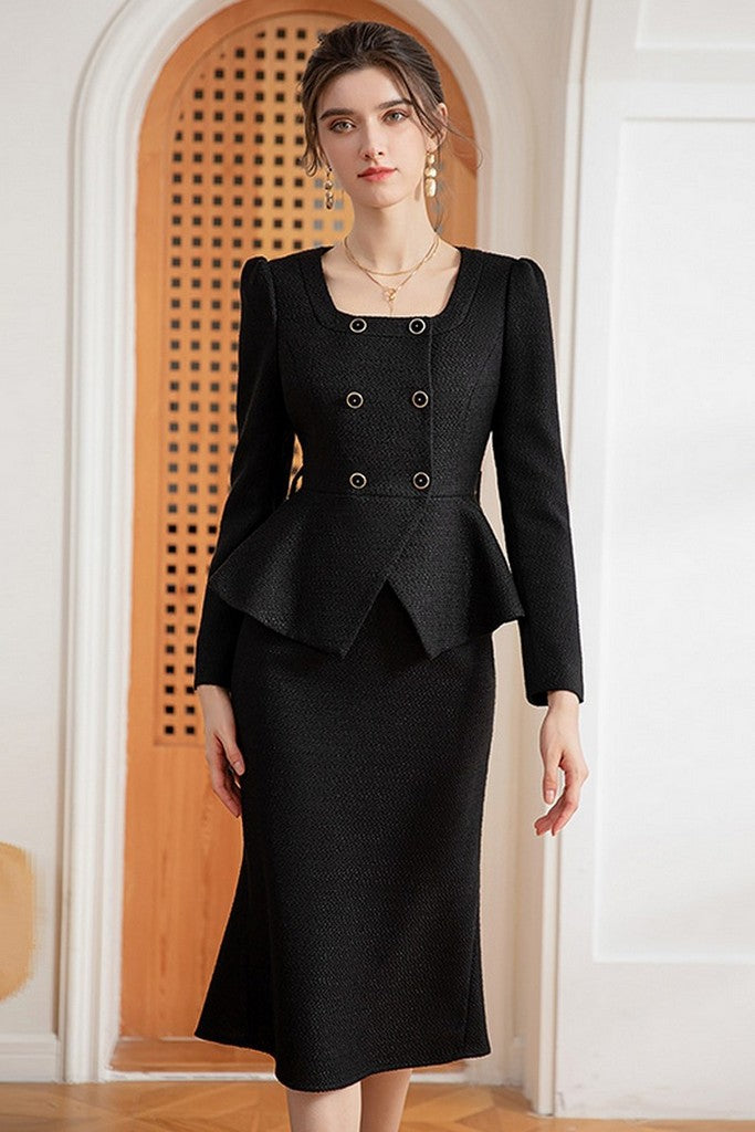 Сocktail Set (Blazer & Skirt) Black set - Suits