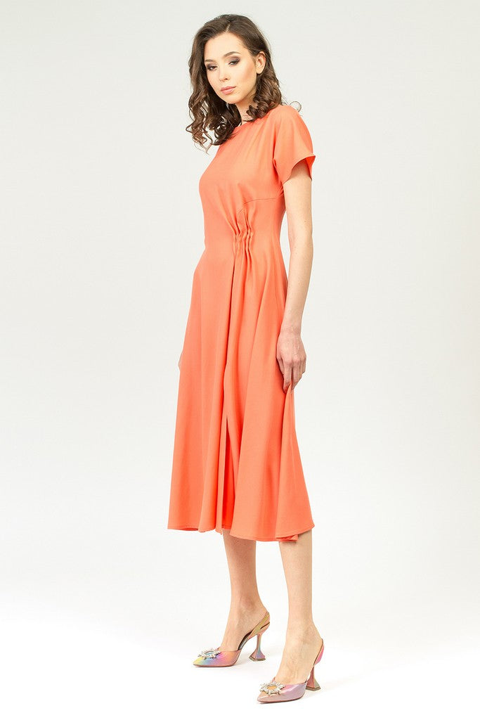 Coral Summer Day Dress - Dresses