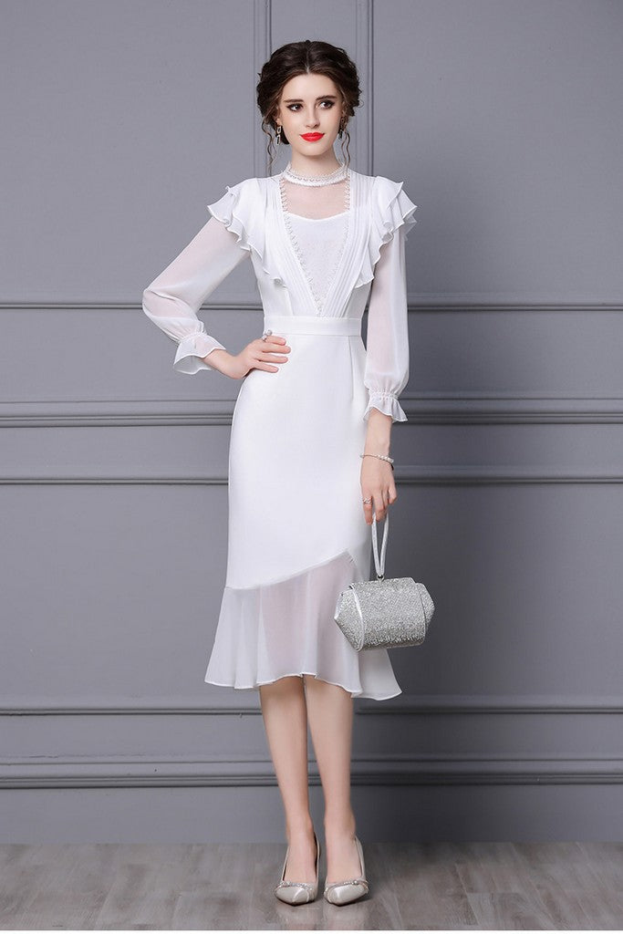 White Evening Dress - Dresses