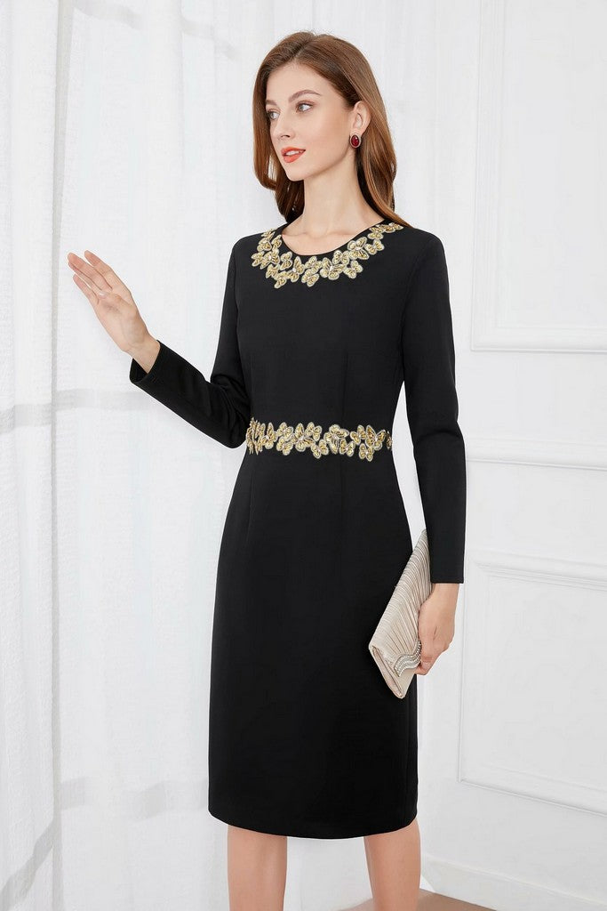 Black & Golden Dress - Dresses