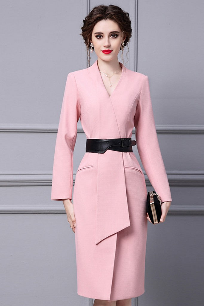 Pink Office Dress - Dresses