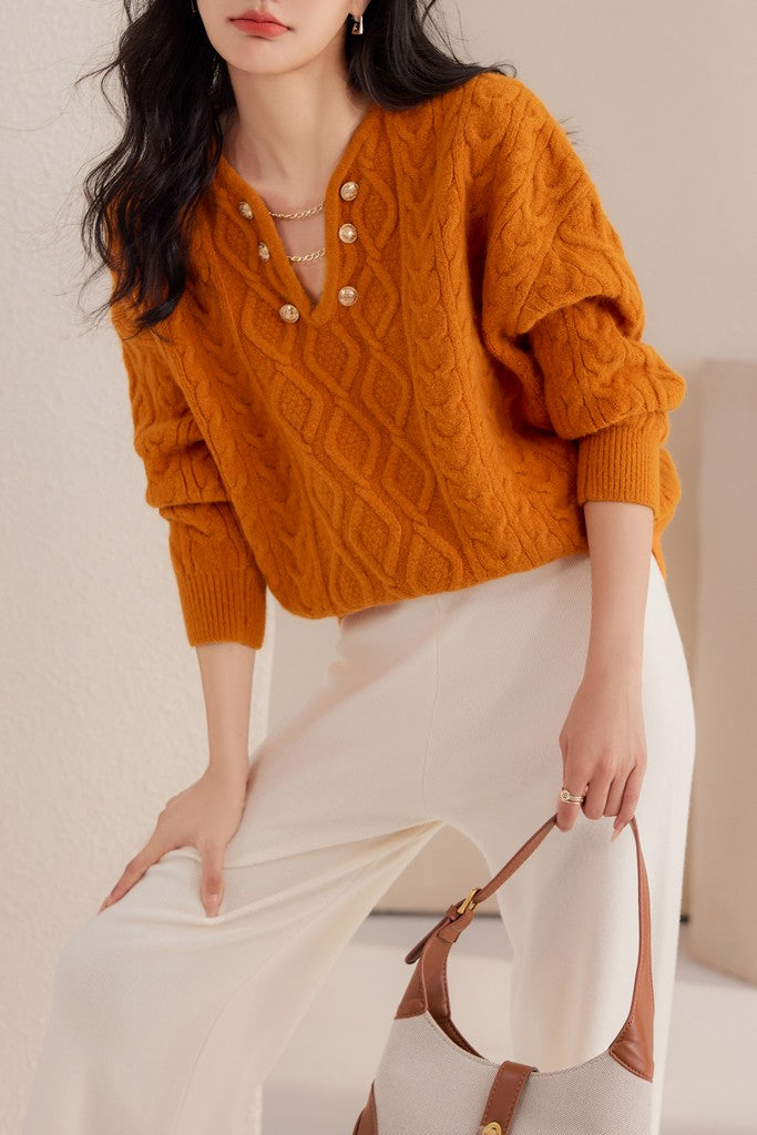 Orange Day Sweater - Sweaters