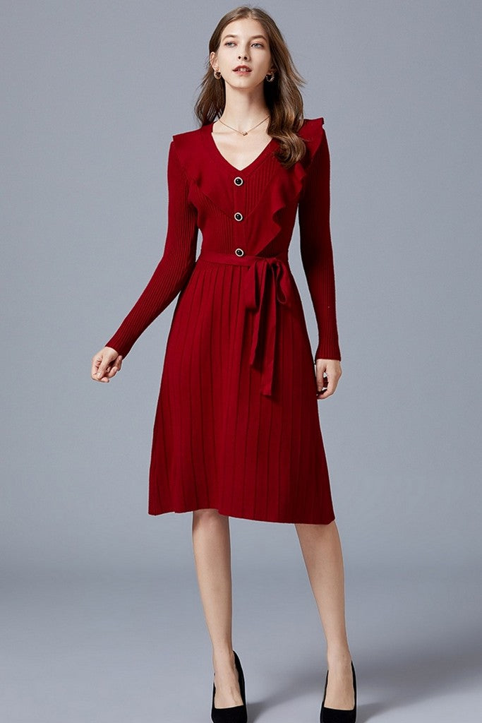 Red wine Dress - Dresses