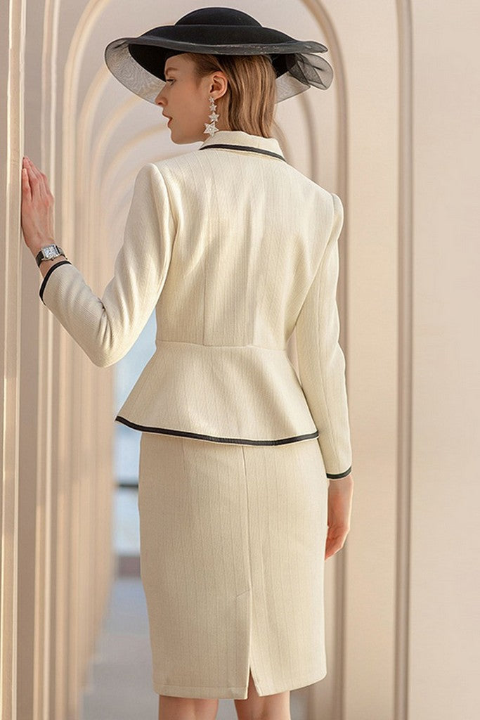 Сocktail Set (Blazer & Skirt) White set - Suits