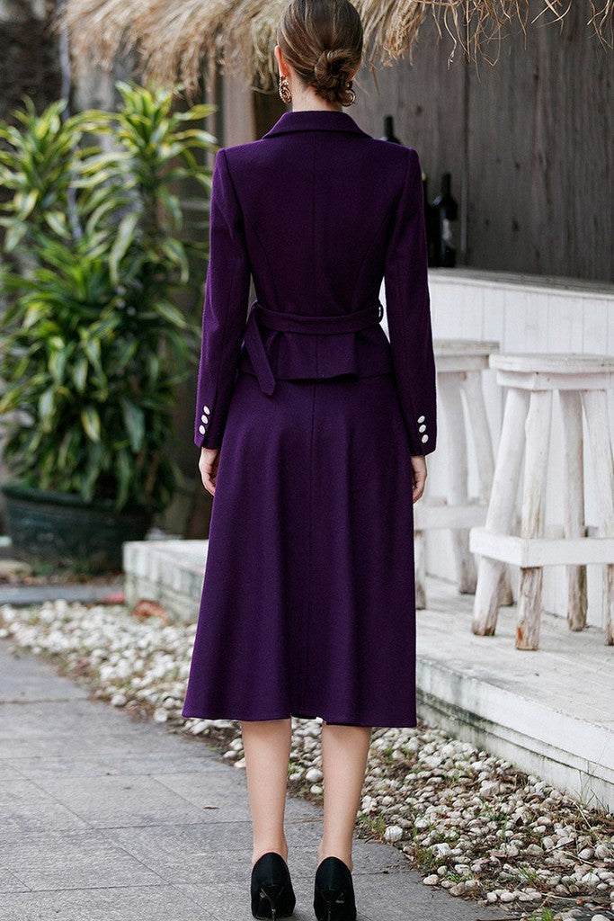 Office Set (Blazer & Skirt) Purple set - Suits