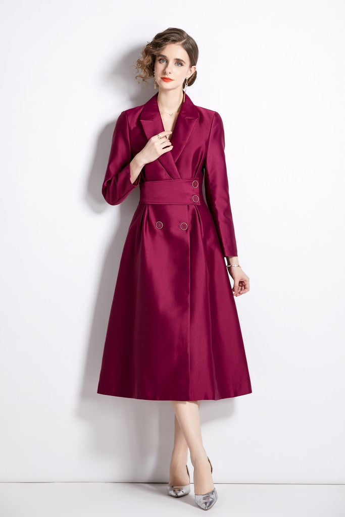 Rose Red Сocktail Coat - Coats