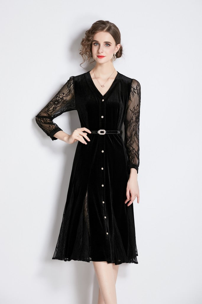 Black Evening Dress - Dresses