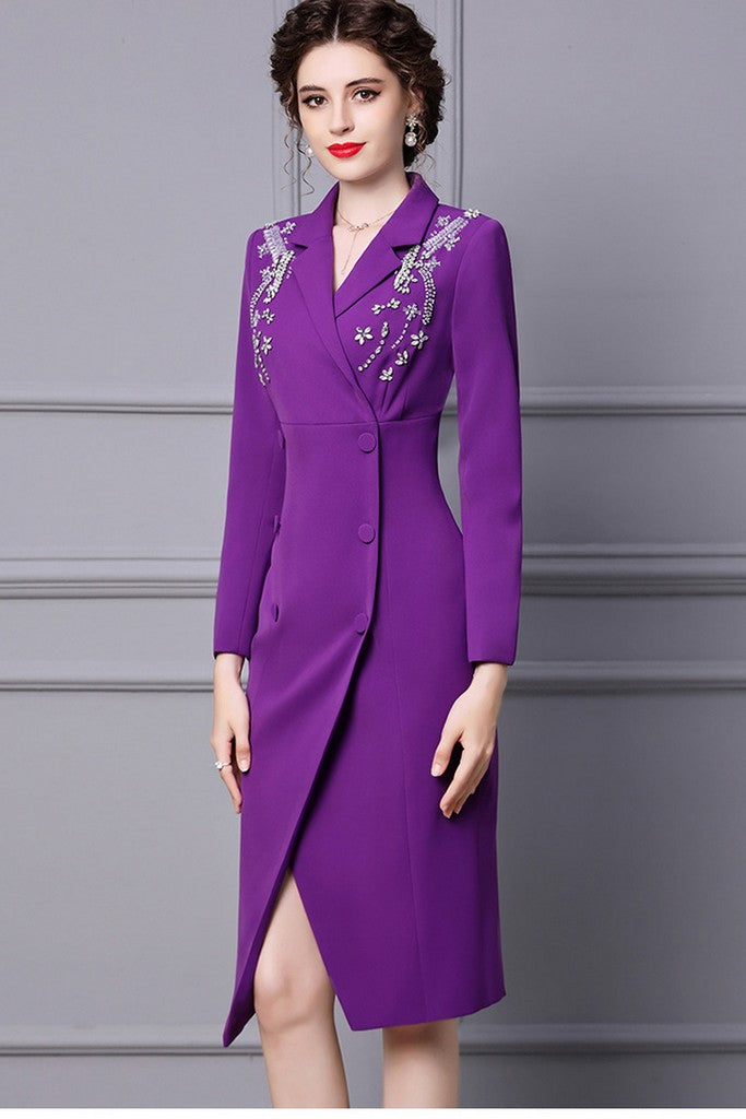 Purple Сocktail Dress - Dresses